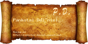 Pankotai Dániel névjegykártya